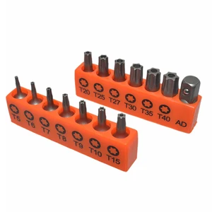 14 Stcs 25 mm Torx Schraubendreherbits mit Loch T5-T40 Elektrisch Schraubendreher 1/4 Zoll Adapterstab-Stange-Stern-Sternschlüsselwerkzeug 6 Hauptverkäufe 25mm - №1