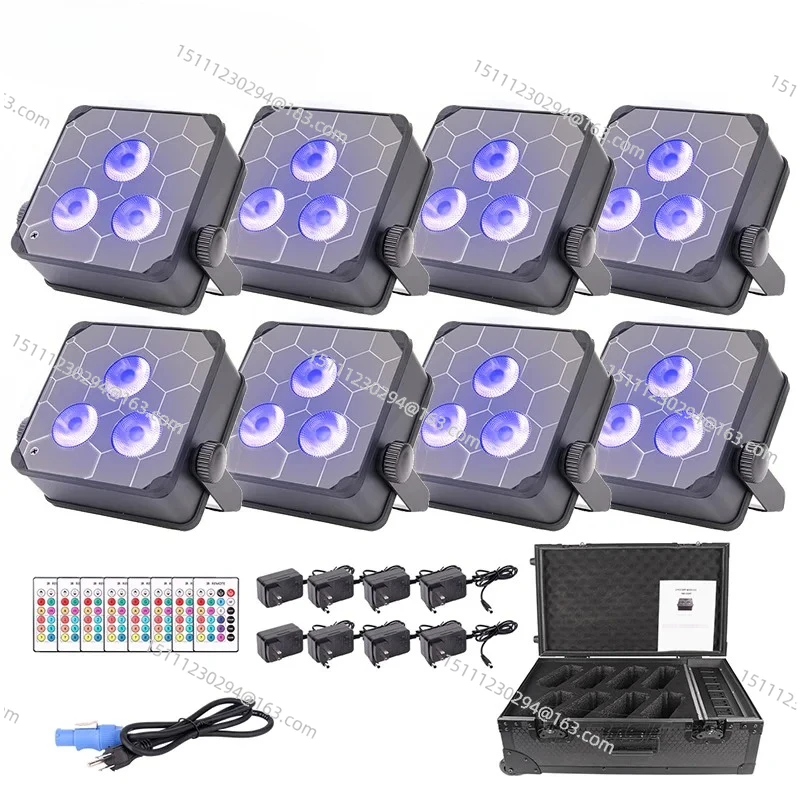 Battery Powered Led Par Light 3*18W RGBA+UV Led Uplight Battery Wireless Dj Club Party Wedding Stage Light Led UpLights Battery