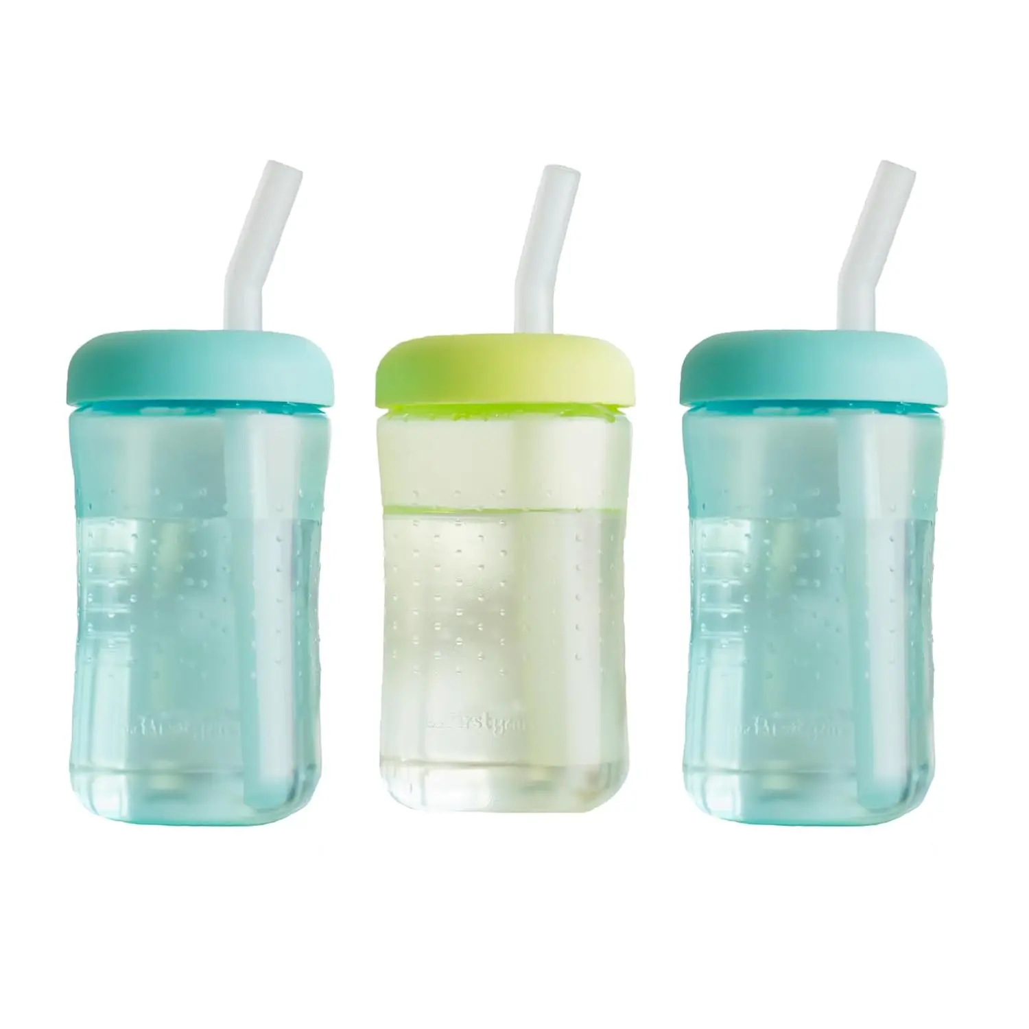 

Squeezable Toddler Straw Cup with Silicone Straw, Spill-Proof & Easy to Clean, 7 Oz 3-Pack for Ages 6 Months+