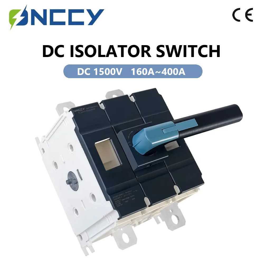 

ONCCY 2P 1500V DC Isolation Switch, High Voltage DC Disconnector，2P DC Isolator 160A 250A 315A 400A