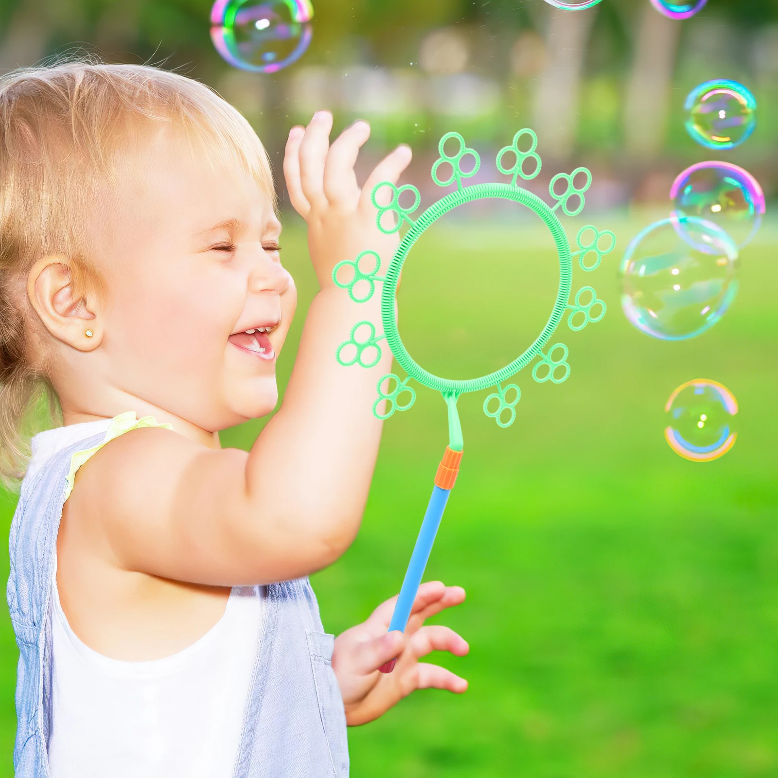 2pcs Giant Bubble Makers Wands Outdoor Backyard Beach Party Plastic Bubbles Wands Large Bubble Making Plaything For Summer