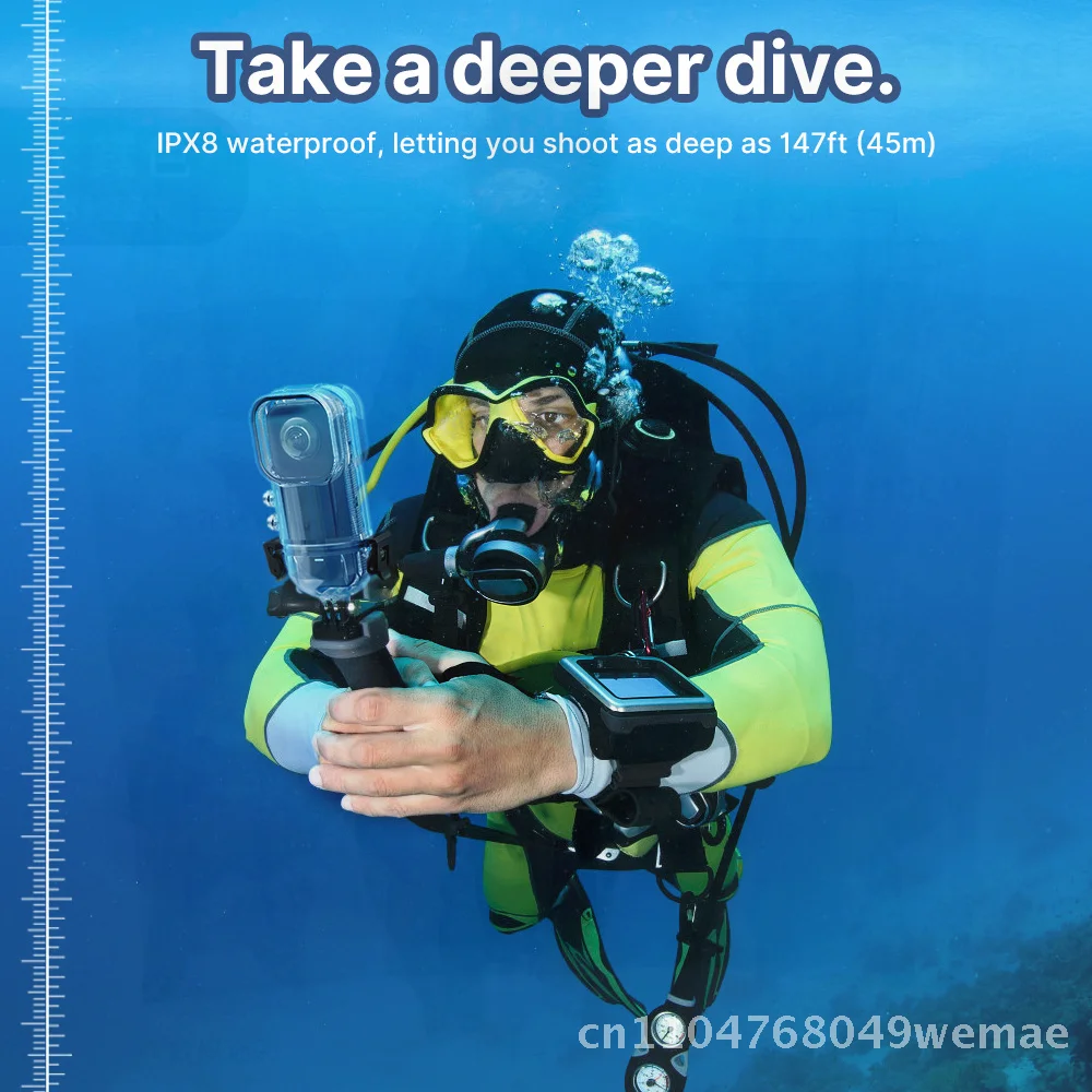 Insta360 X3 Водонепроницаемый корпус, аксессуар для спортивной камеры, чехол для дайвинга 50 м, пылезащитный и устойчивый к падению защитный чехол для экшн-камер