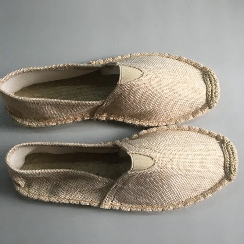 Girseaby nuovo arrivo nero retrò vintage pigro espadrillas scarpe da barca piatte per donna unisex taglia più grande traspirante 44 45 T189