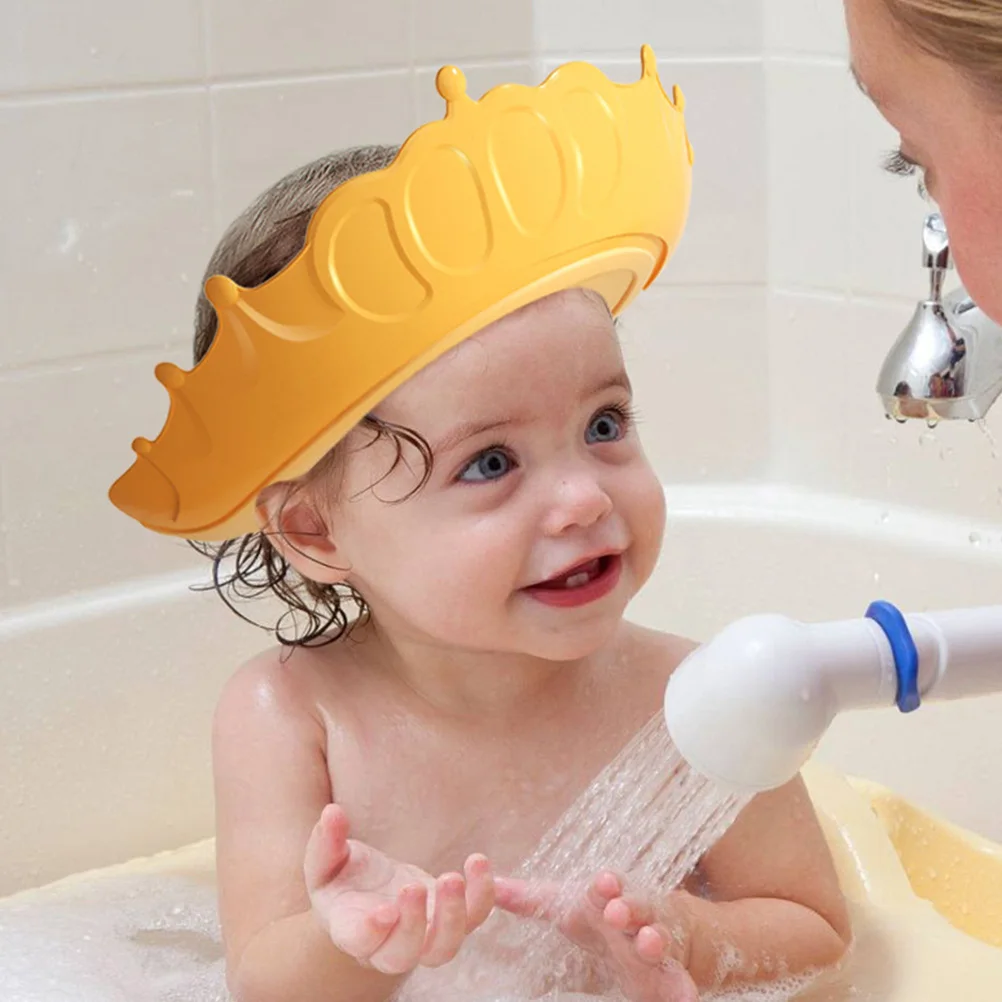 

2pcs Baby Shower Shield for Kids Toddler Adjustable Bath Hat Reusable PP Shampoo Cap Waterproof Hair Washing for Children