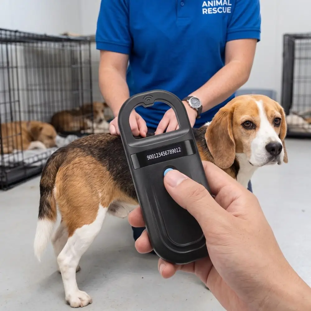 USB Charging Pet ID Reader Can Be Stored Transmitting Data Pet Microchip Scanner Handheld Dog Identification Device Dog House