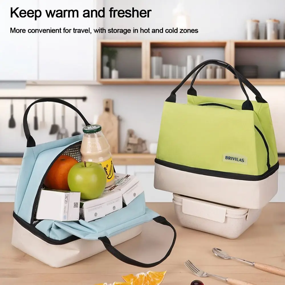 Large Capacity Lunch Bag Travel Tote Carry Camping Picnic Bag Insulated Storage Box Aluminum Foil Food Drink Storage Tote Bag