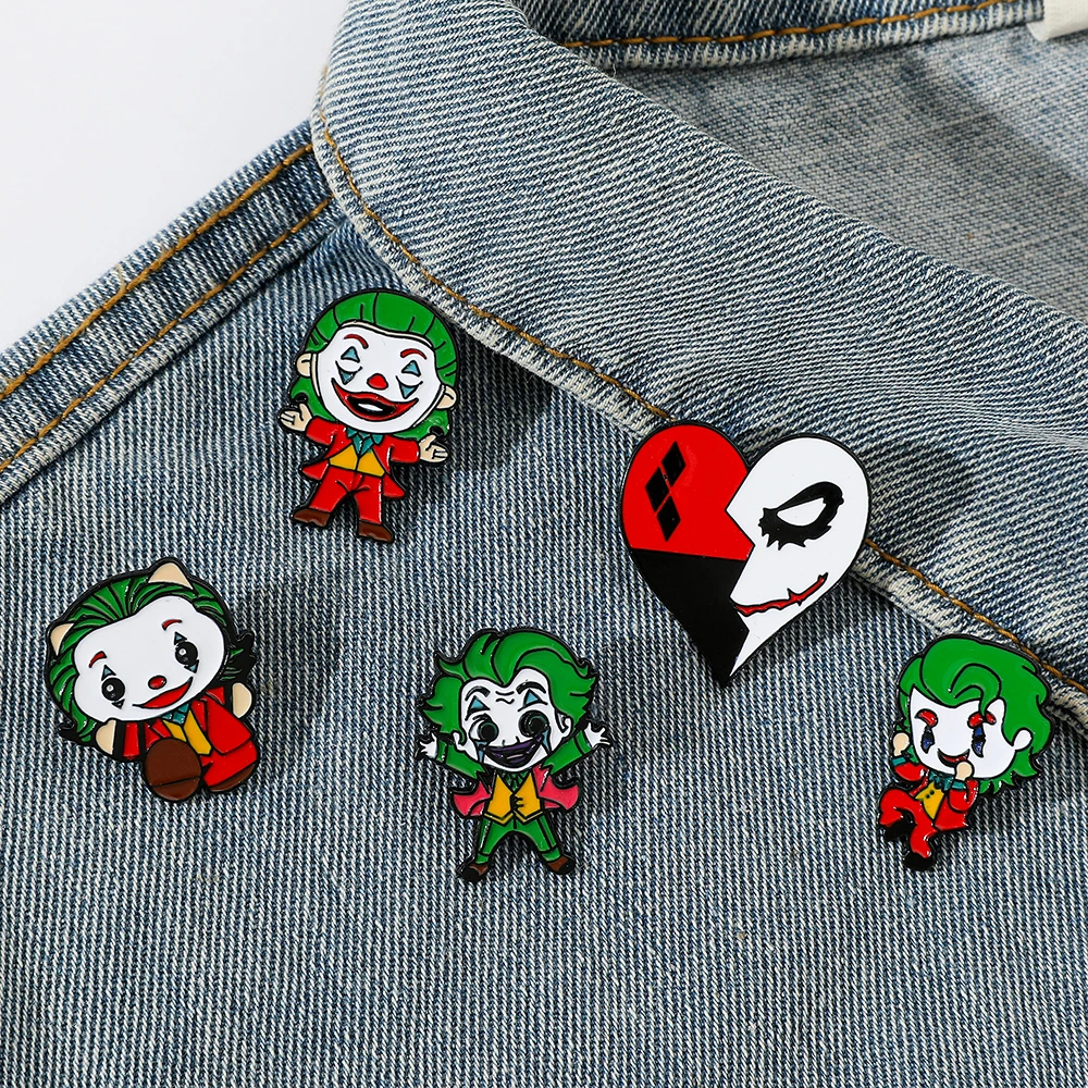 5 Pcs Creative Halloween Brooch Cartoon Men Enamel Pin Metal Badge Jewelry Clothing Backpack Accessories Festive Gifts