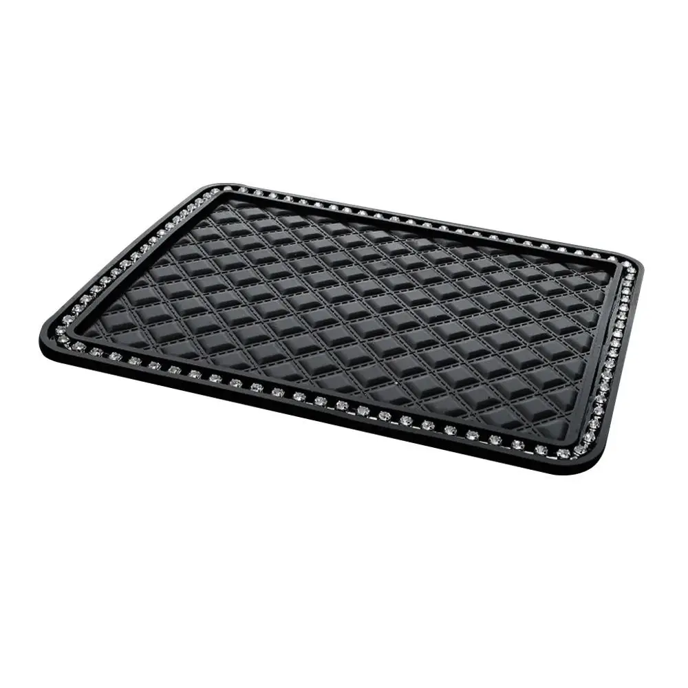 High Quality PVC Car Phone Anti-slip Mats Car Accessories Auto Interior Mobile Phone Pad with Diamond Anti-slip GPS Pad Car