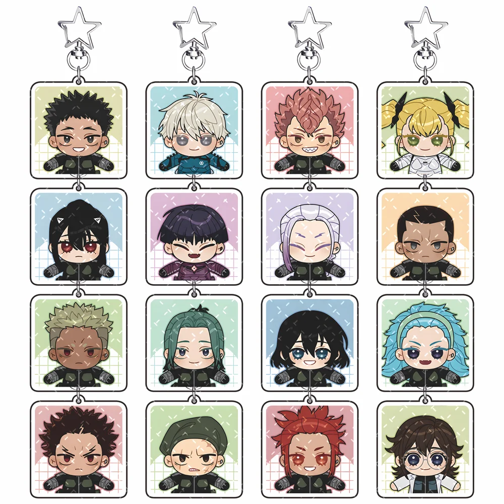 Kaiju No.8 Anime Acrylic Keychain 6cm Cute Q Version Character Pendant Star Buckle Bag Accessories Collection Gift Keychain