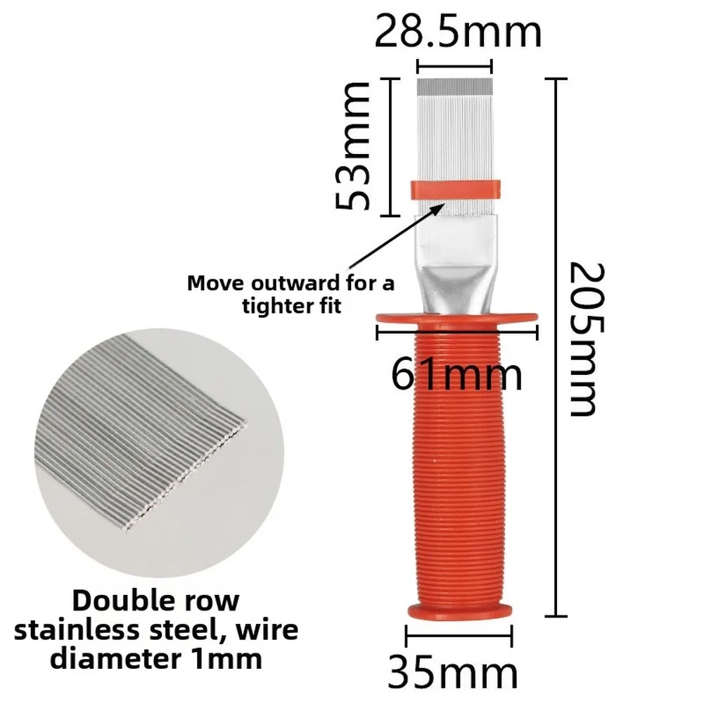 Stainless Steel Finned Comb Tool for Air Conditioner Fin Cleaning HVAC Maintenance Professional AC Radiator Repair