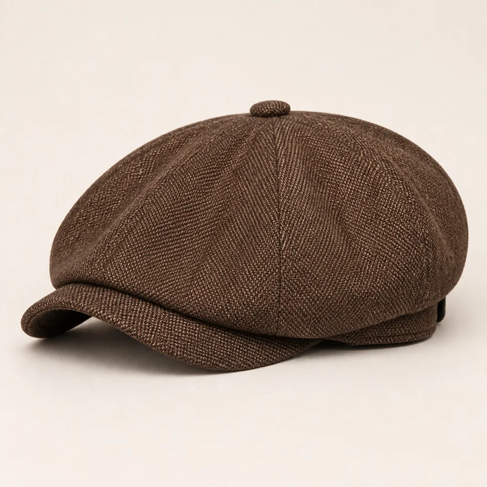 Coffee Cotton Blend Newsboy Flat Cap Casual Costume Parties Festivals Stage Photography Holiday Vintage Outfit Roleplay Festival