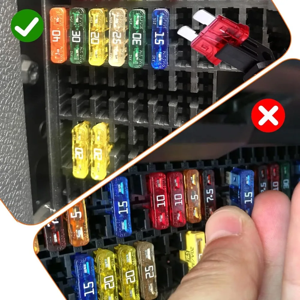 8 قطعة أداة سحب الصمامات، 4 أحجام من البلاستيك أداة سحب فيوز السيارات، إزالة الإدراج فيوزات السيارة استبدال أداة السحب، إصلاح الملحقات #5