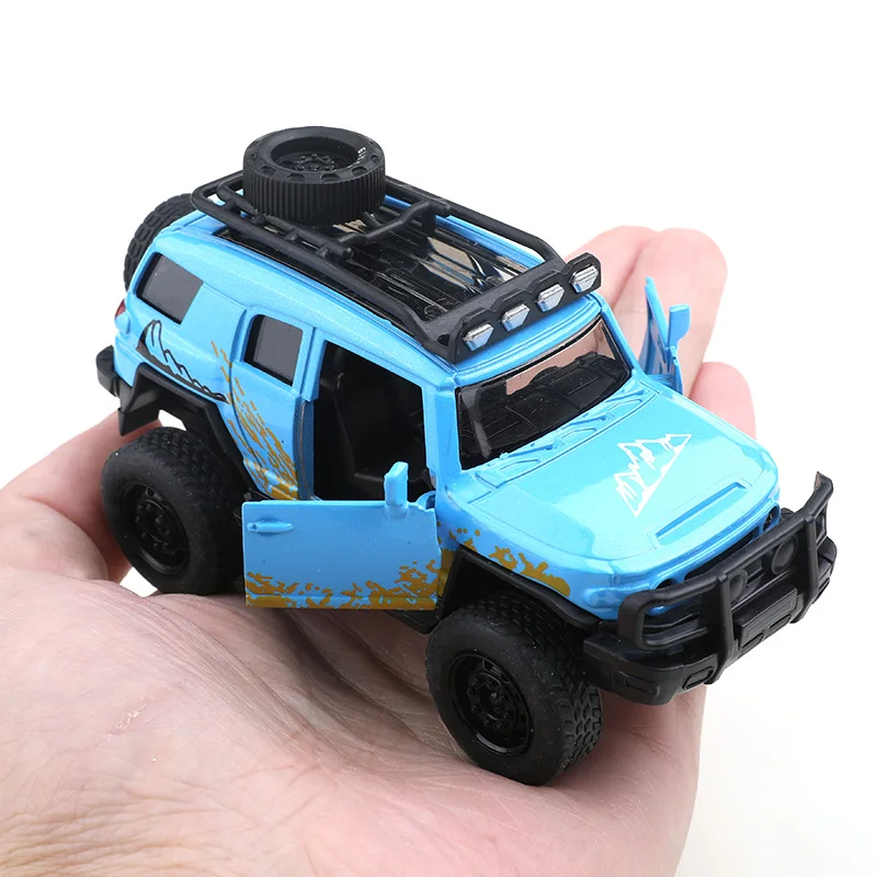 (Bagged) 1:36 schaal aluminium off-road pullback pick-up truck, kinderspeelgoed, grote velg off-road stijl. Speelgoed.
