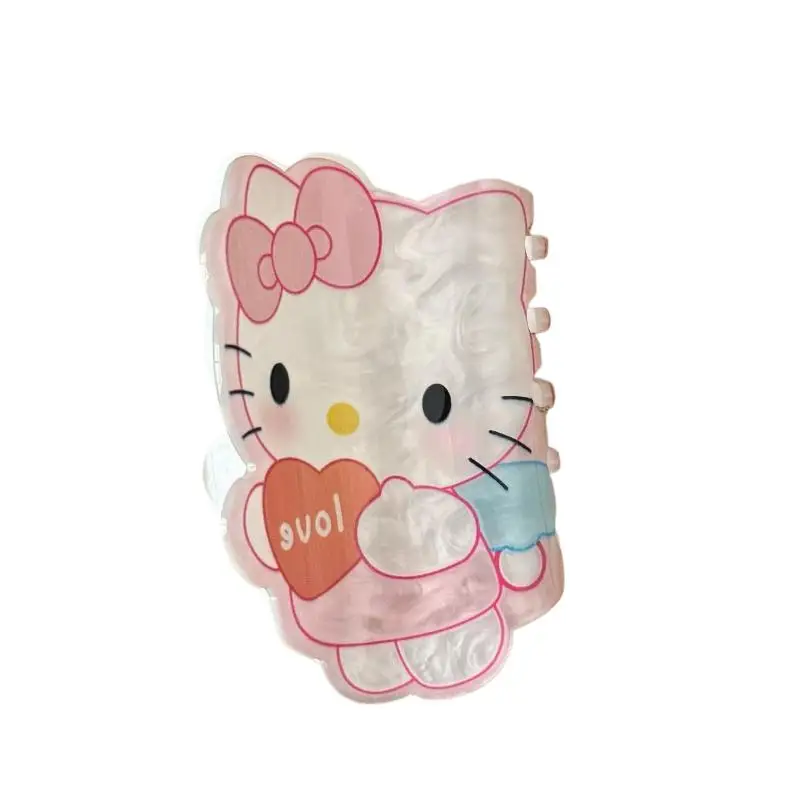 لطيف الكرتون كيتي مخلب شعر Kawaii الاكريليك القرش كليب Y2K مشبك شعر أغطية الرأس الديكور إكسسوارات الشعر البسيطة