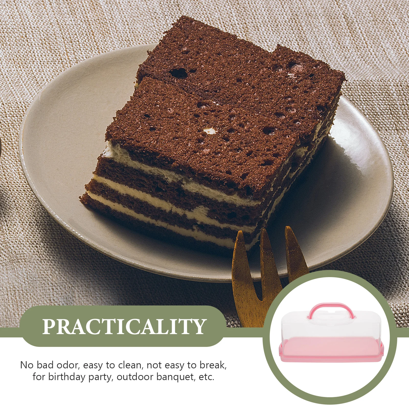 

Portable Bread Box for Toast Cake Rolls Long Rectangle Food Storage Container Lid Reusable Tall Bin Easy Clean Safe
