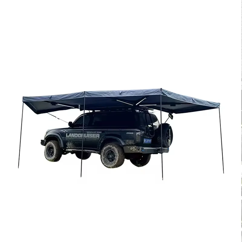 270 Car Degrees,4X4 Truck Trailer Free Standing Fast Open  Alloy Waterproof 270 Degree Car Side,With LED light