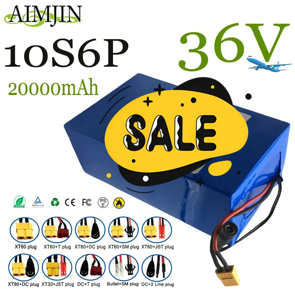 

36V 100% Original 10S6P 20A brand new 500-1000W li-ion battery, For most vehicles, supports customization of different plugs