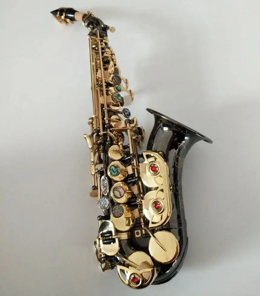 

Black original 991 structure model B-key professional curved soprano saxophone black nickel gold material jazz instrument SAXnt