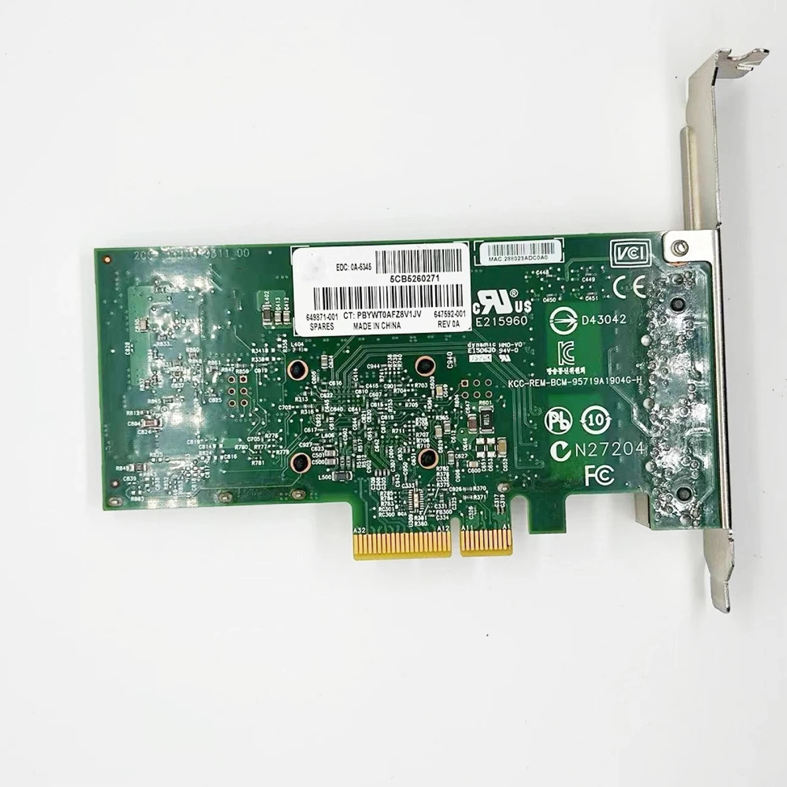 بطاقة شبكة محول إيثرنت 1 جيجابايت 4 منافذ 331T تناسب أجزاء الطابعة HP HSTNS-BN82