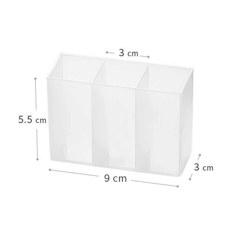 3/2/1 PCS Wall Mounted 3Grids Storage Box Mirror Cabinet Self-adhesive Sundries Organizer Eyebrow Pencil Lipstick Glaze Holder