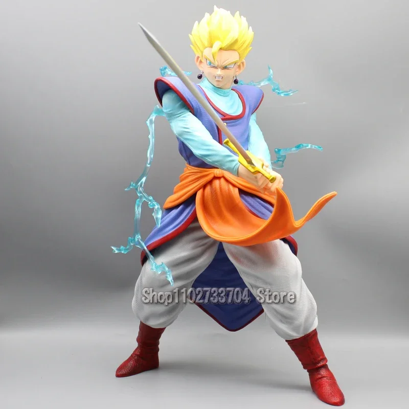 42cm Anime Gohan Dragon Ball Figures GK Son Gohan Action Figures Put Up A Sword PVC Collection Model Toys Ornamen Gifts