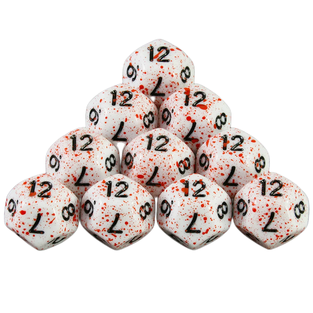 10Pcs/Set Polyhedral D4-D20 Multi Sides  DNDGame Games  Opaque Digital Dice for Funny Party Board Game