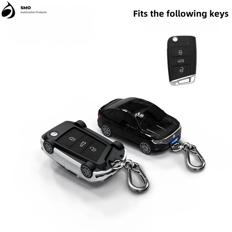 For Volkswagen Sagitar  Key Cover with Lights Car Key Fob Car Model Key Protector Auto Accessories Creative Personalized Gifts