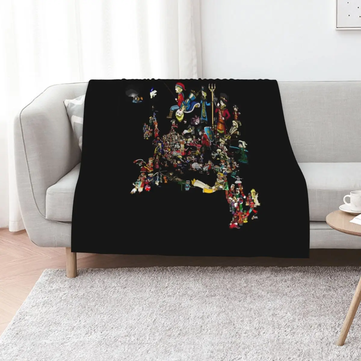 EUROPA UNIVERSALIS - National Personifications Map - 1444 Classic T-Shirt.png Throw Blanket Heavy Flannel Fabric Blankets