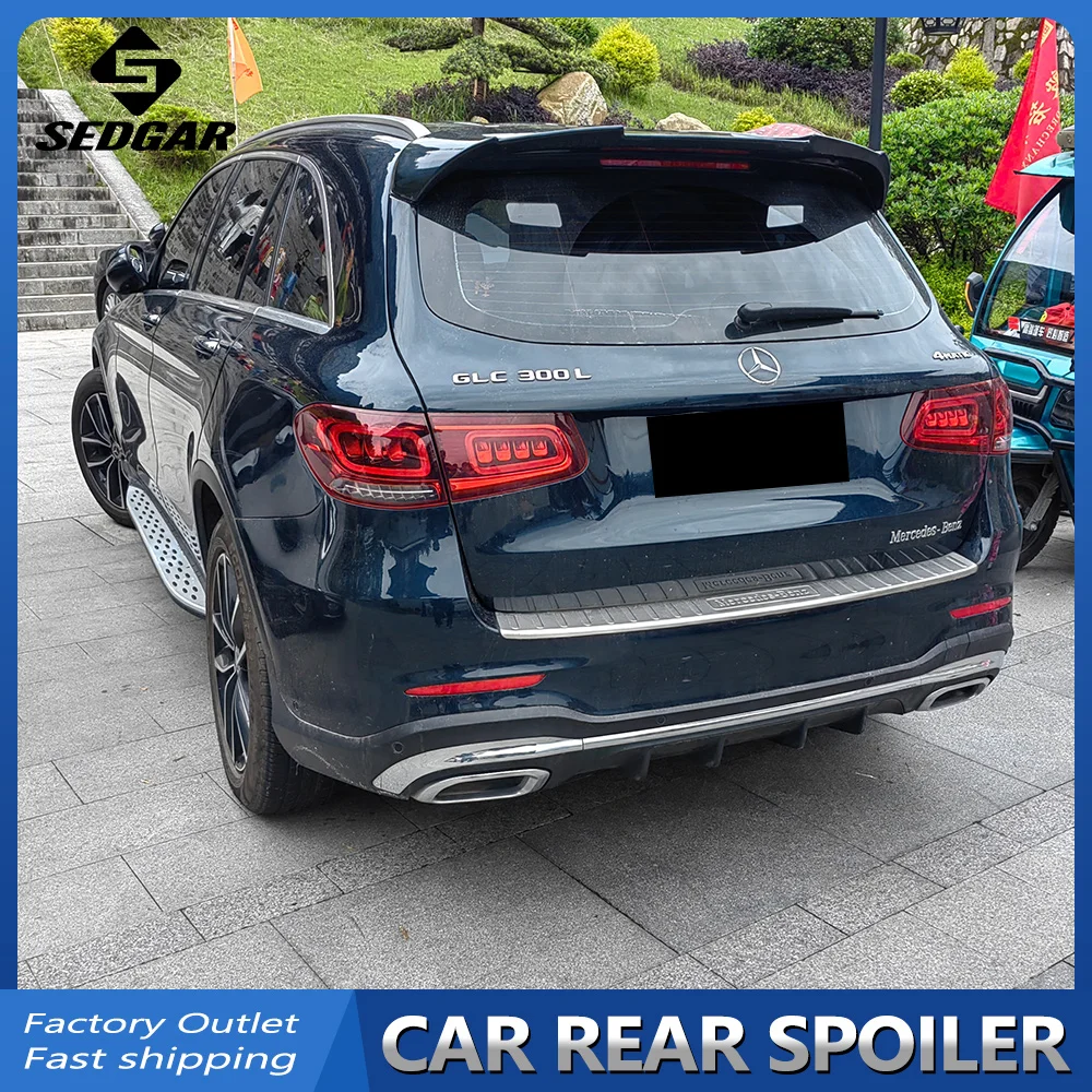 For 2016--2022 Mercedes-Benz GLC CLASS W253 X253 GLC200 220 260 250 300 High Quality ABS Plastic Spoiler Trunk Boot Wing Spoiler