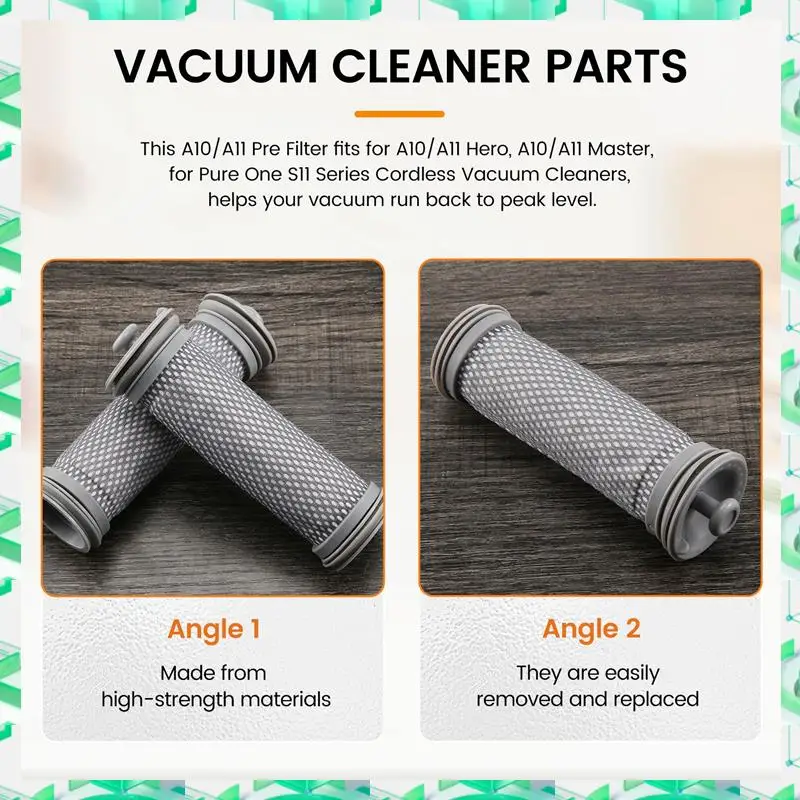 

FIZP 3 PACK Replacement Pre Filter For Tineco A10/A11 Hero A10/A11 Master Tineco PURE ONE S11 S12 Cordless Vacuums Filter