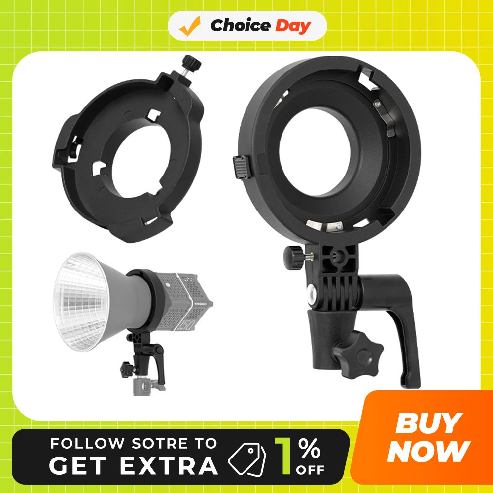Ambitful MB01 MB02 Mini Mount to Bowens Mount Adapter Quick Set-up for YONGNUO YN150 IFOOTAGE 60/130 NANLITE Forza 60 Softbox