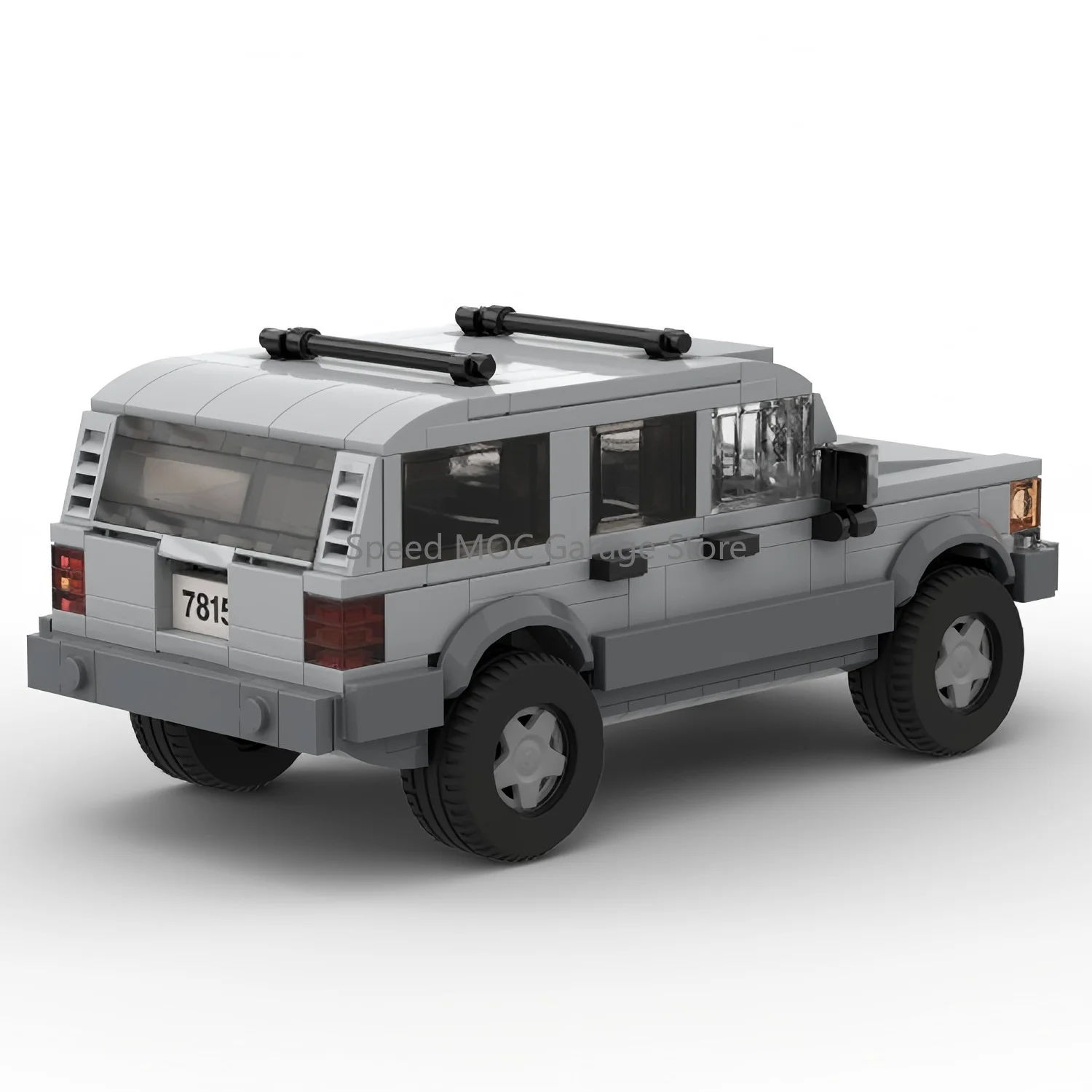 

MOC Gray 1990s Classic 4x4 SUV Building Blocks - Retro Off-Road Vehicle with Rugged Grille & Spacious Cabin, PDF Instructions