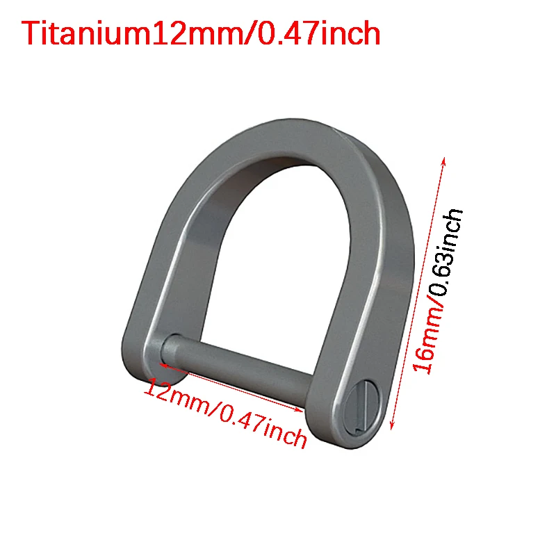 Titan D Ring Hufeisen Schlüsselanhänger U-Form Schlüsselanhänger Autoschlüssel Werkzeug Zubehör für Männer und Frauen