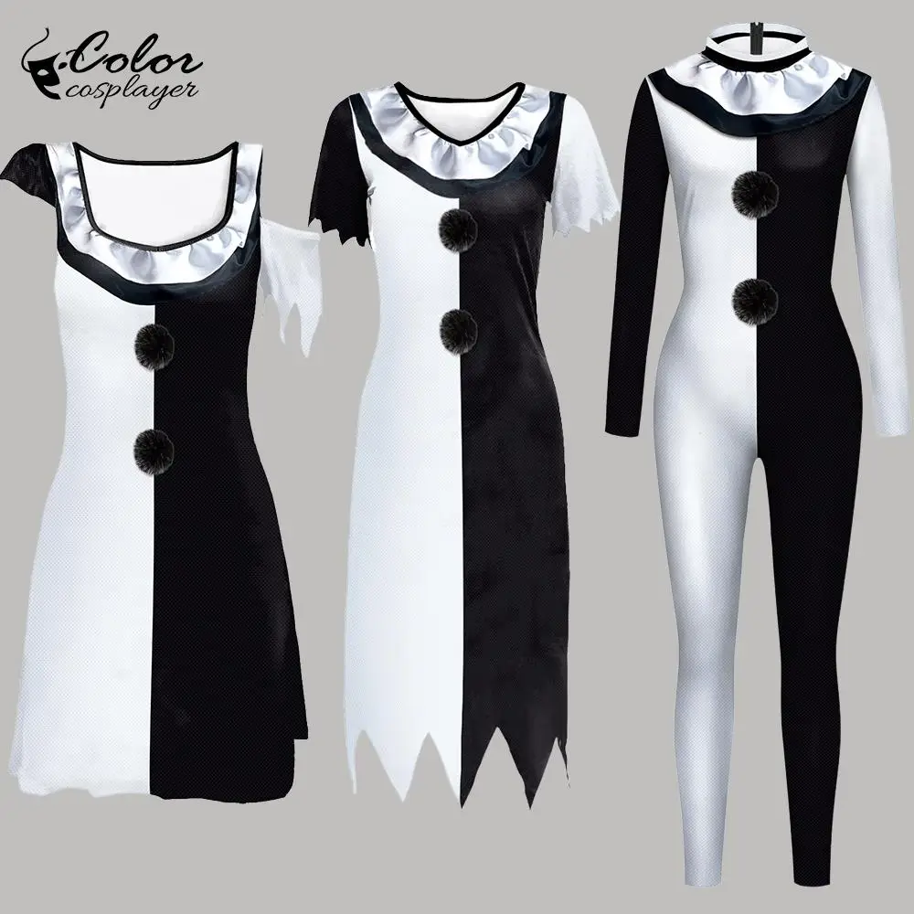 

Movie Clown Dress Halloween Family Look Outfit Bloody Cosplay Costume Terrible Day of The Dead Robe Kid Carnival Party Outfit