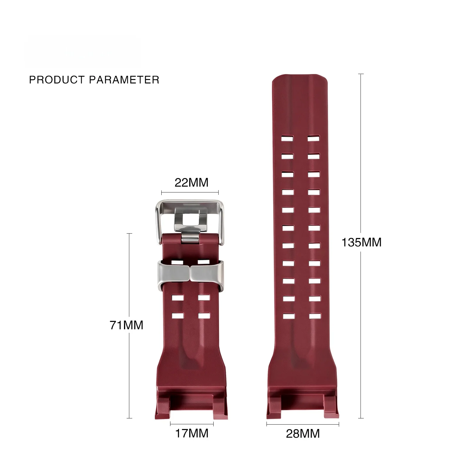 For Casio G-SHOCK5713/GWG-B1000 Notch specific silicone watchband Steel ring resin strap Watch accessories New bracelet