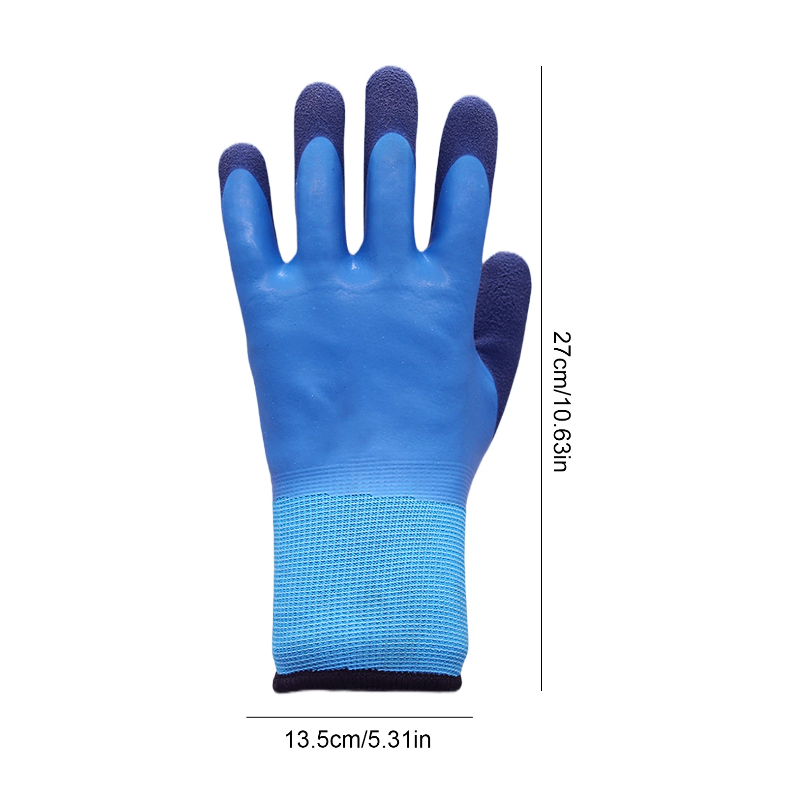 طبقة مزدوجة Coldproof كامل فنجر قفازات العمل عدم الانزلاق رشاقته قفازات حماية العمل مطاط مقاوم للمياه قفازات إصلاح السيارات