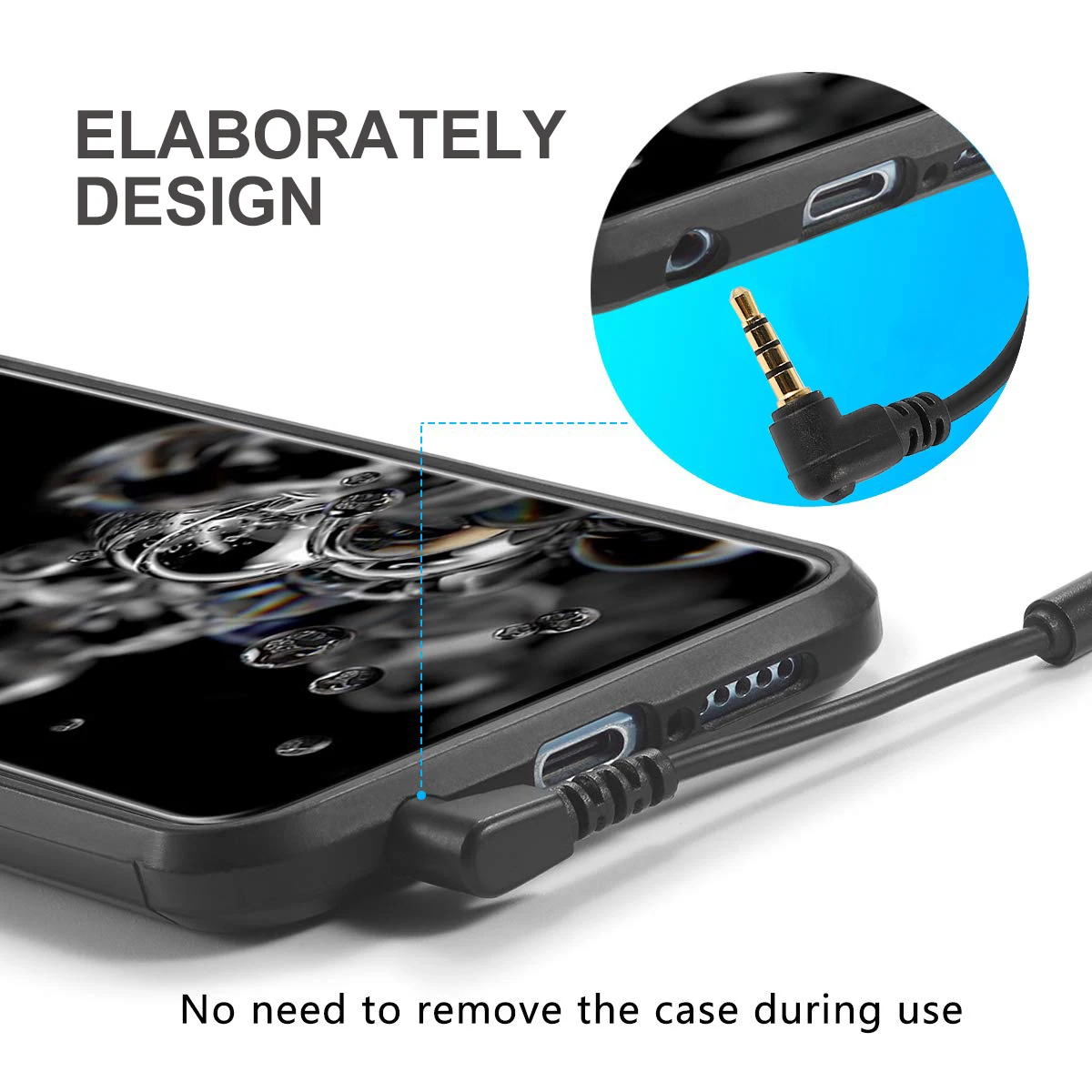 

2Pcs Professional Trs to Trrs Microphone Adapter Cable Gold Plated Noise Reduction for Phone Tablet Video Trs to Trrs