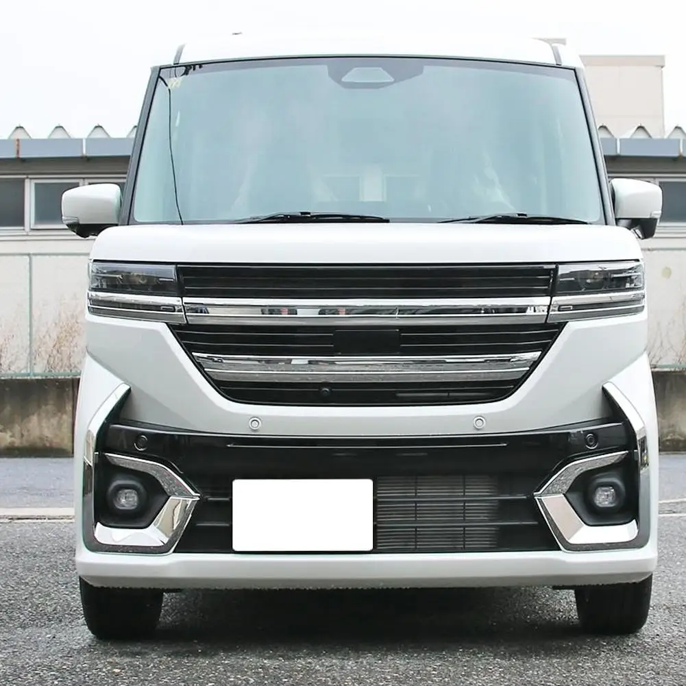 For 24 Suzuki Spacia Custom Modified Front Bumper Special Brow Plating Decorative Electroplated Strip Lamp Strip Fog I1V1