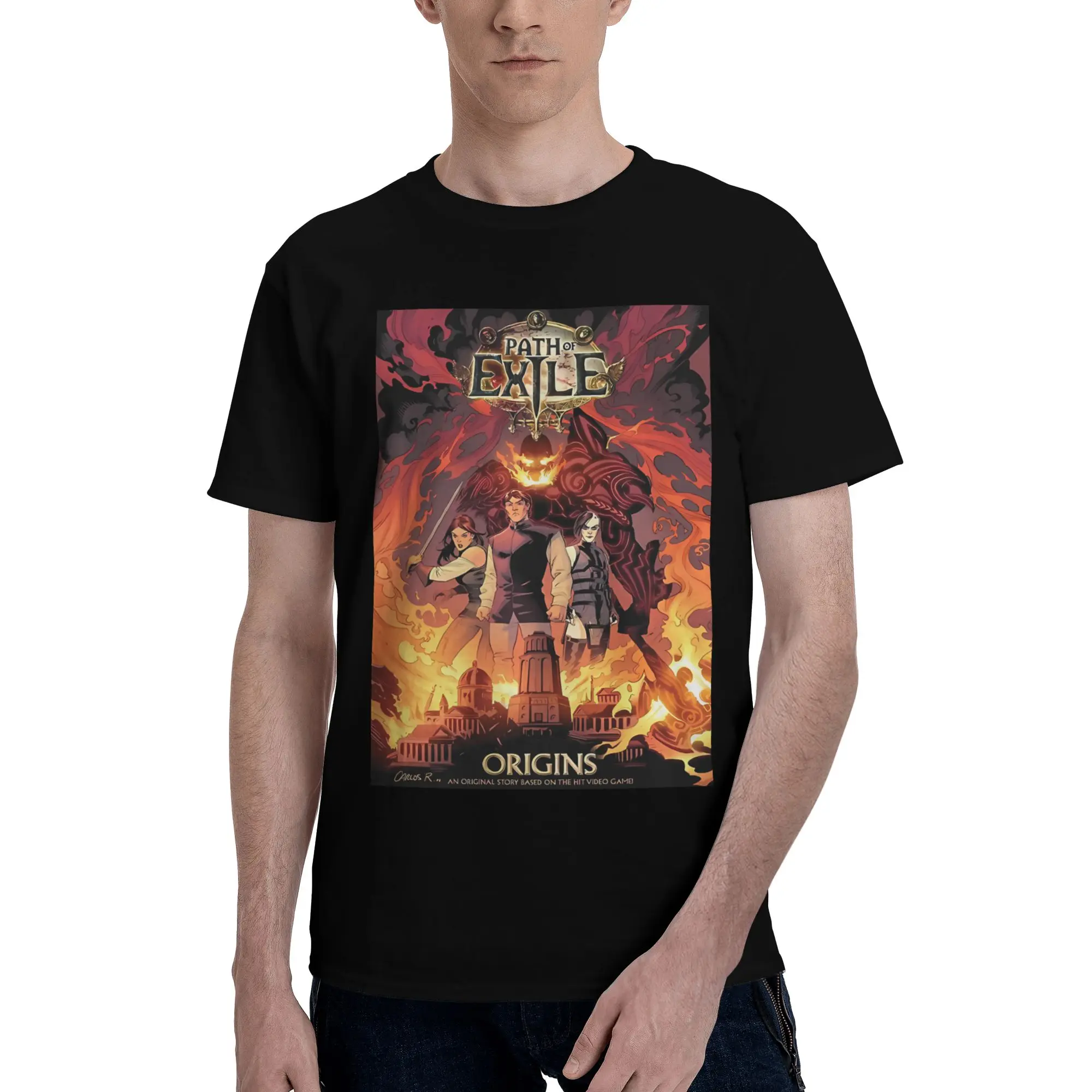 T-shirt Path Of Exile Origins Novelty Graphic 100% coton, t-shirts Path Of Exile pour hommes