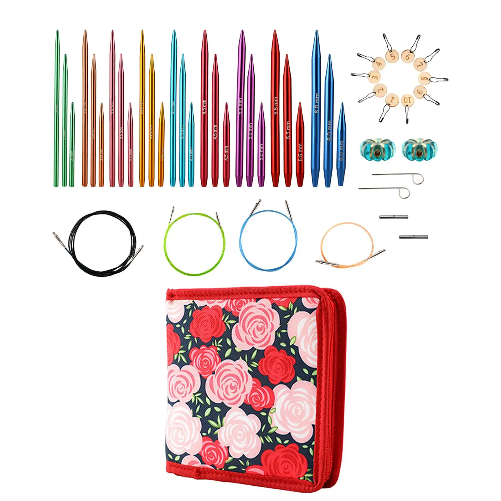 

Circular Knitting Needle Set Portable Hand Quilting Needles Knitting Accessories for Beginner Sleeves Stitching Darning Knitter