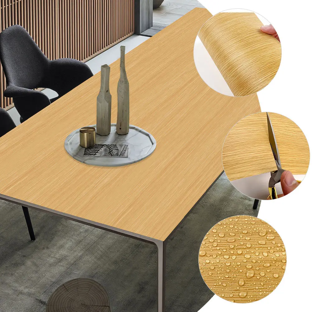 

Waterproof PVC Floor Sticker Wood Grain Peel and Stick Floor Planks for Living Room Bedroom Office Decor Easy Install Removable