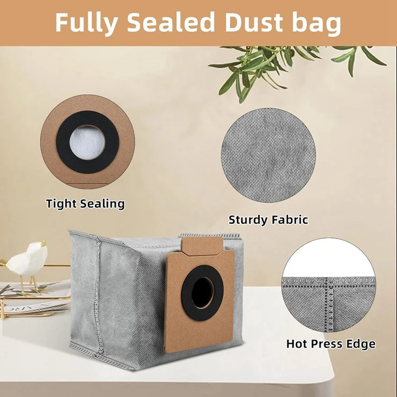 Eufy Clean用ダストバッグ,x8 pro,x10 pro,オムニロボット掃除機,セルフステーション,大容量使い捨てバッグ,16パック