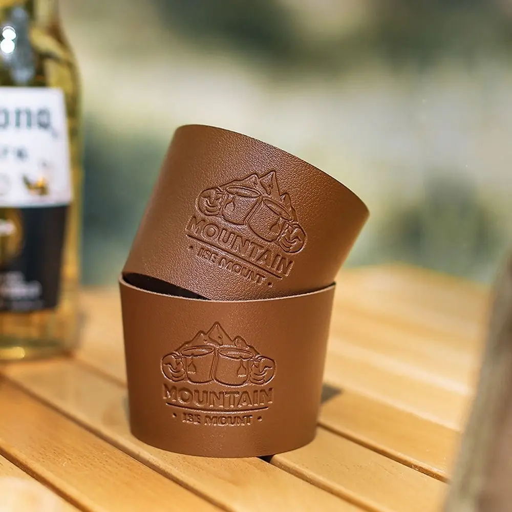 Portable Hot Resistant Heat Insulation Cover Water Cup Leather Cup Cover Cup Sleeve Stainless Steel Cup Sleeve Protective Cover