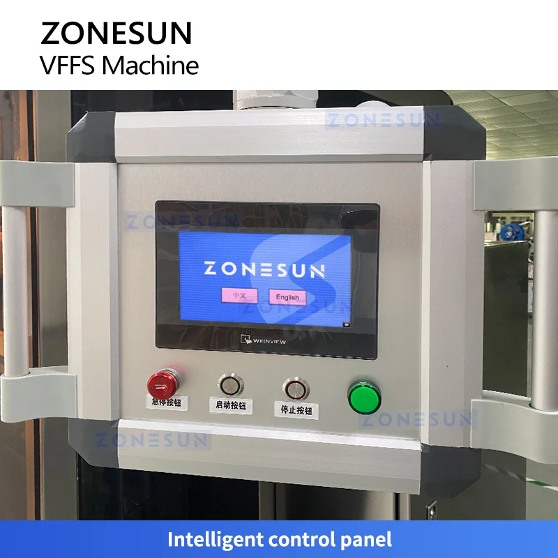 Zonesun-máquina de sellado de bolsas de plástico, selladora de forma Vertical, ZS-FSFM6 de relleno de barrena