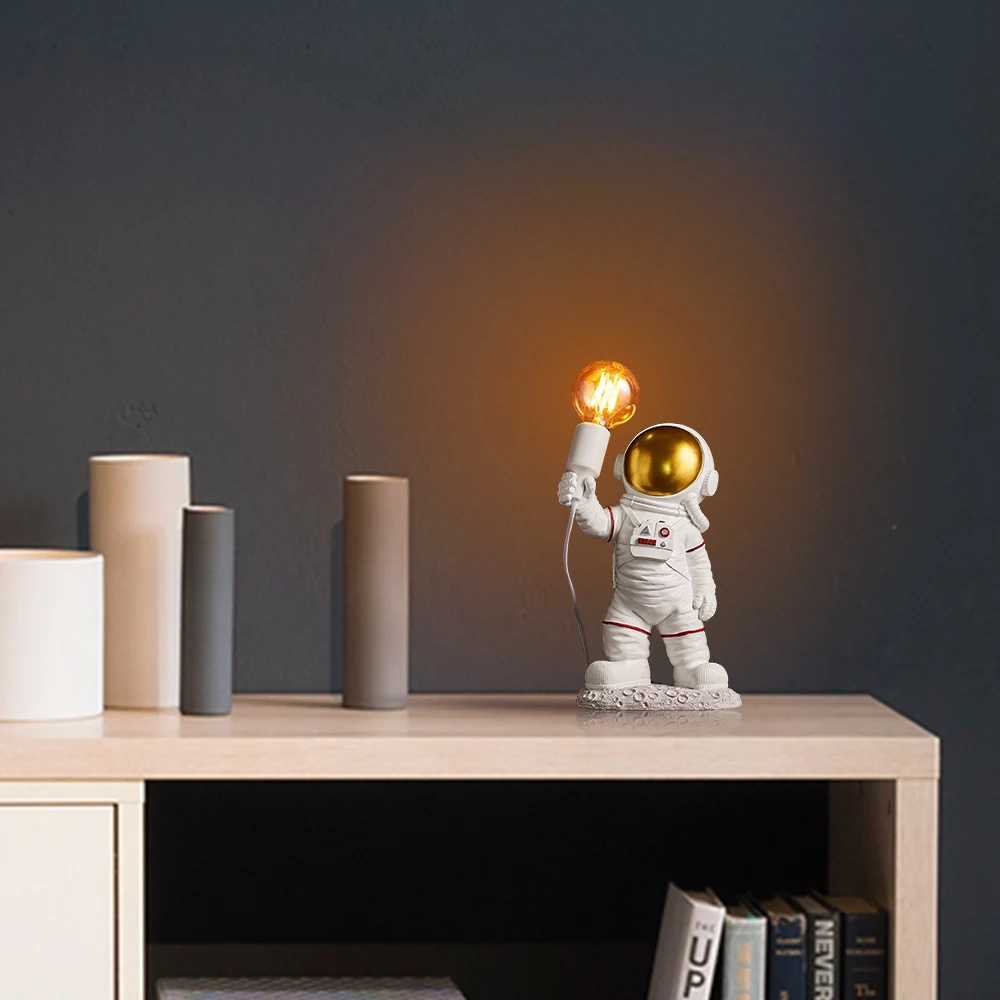 Home Decoration Accessories Creative Astronaut Wall Lamp Modern Simple Living Room Bedroom Hanging Ornament Resin Crafts Gift