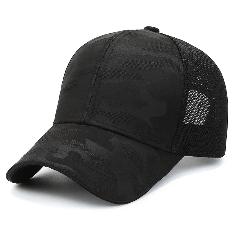 Summer Men\'s Mesh Net Baseball Cap Casual Breathable Snapbak Caps for Ladies Outdoor Sports Camouflage Trucker Bone Gorras