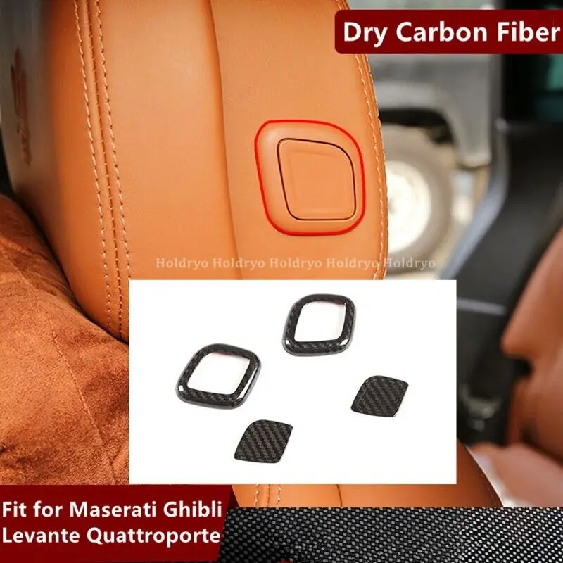 

Dry Carbon Fiber Headrest button Cover For Maserati Ghibli Levante Quattroporte