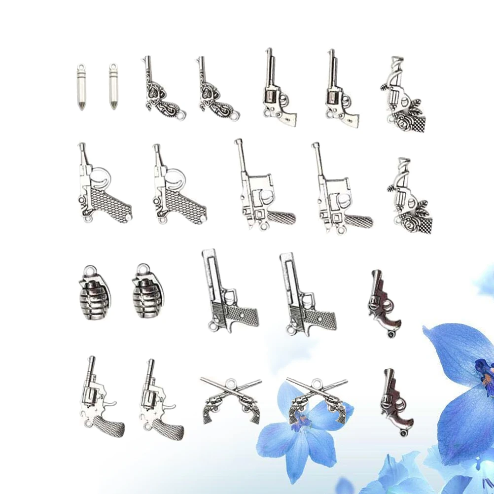 

22pcs Retro Alloy Vintage Charms Set Silver Diy Pendant Jewelry Accessories For Necklace Bracelet Keychain Scrapbooking