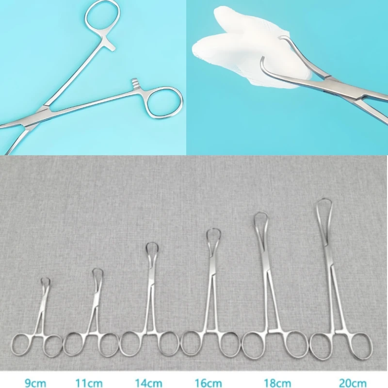 

Dental Cloth Towel Forceps 9/11/14/16cm Stainless Steel Pointed Curved Tip Napkin Cotton Roll Filling Clamp Pliers