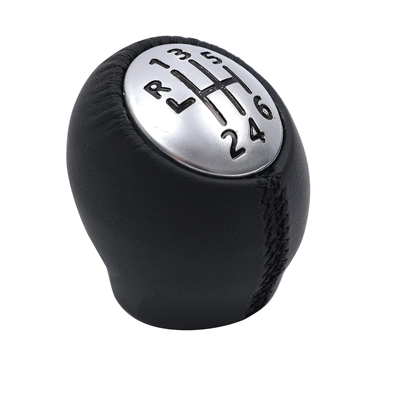 6 Speed Car Gear Shift Knob Leather Handleball For Renault Megane MK3 Clio Laguna For Nissan For Vauxhall Interior Accessories